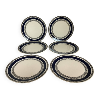 Six petites assiettes saphir villeroy et boch