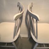 Pair of vintage chairs with compass footings