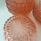 Orange pressed glass cups
