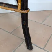 Wood and rattan table 1920