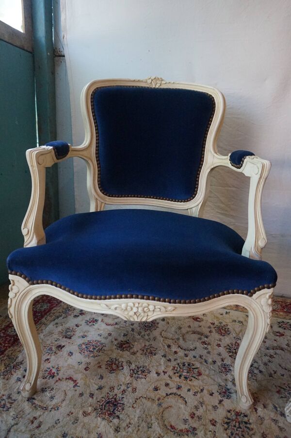 Fauteuil et chaise style louis XV