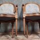 Pair of Louis XVI style armchairs with medallion backs, 20th century