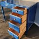 Art deco office blue roy 5 drawers