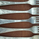 Set of silvered metal cutlery 1/1000th