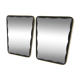 Set of 2 scandinavian metal mirrors, sweden 1960