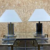 Table lamp for lumica braas & chrome