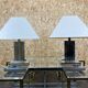 Table lamp for lumica braas & chrome