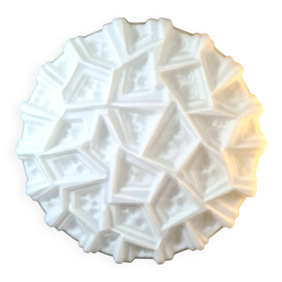 Applique Peill & Putzler Sixties en Opaline Blanche – Motif Géométrique