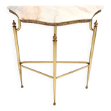 Console en laiton et marbre rose portugais, Italie