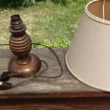 Art Deco turned wood lamp
