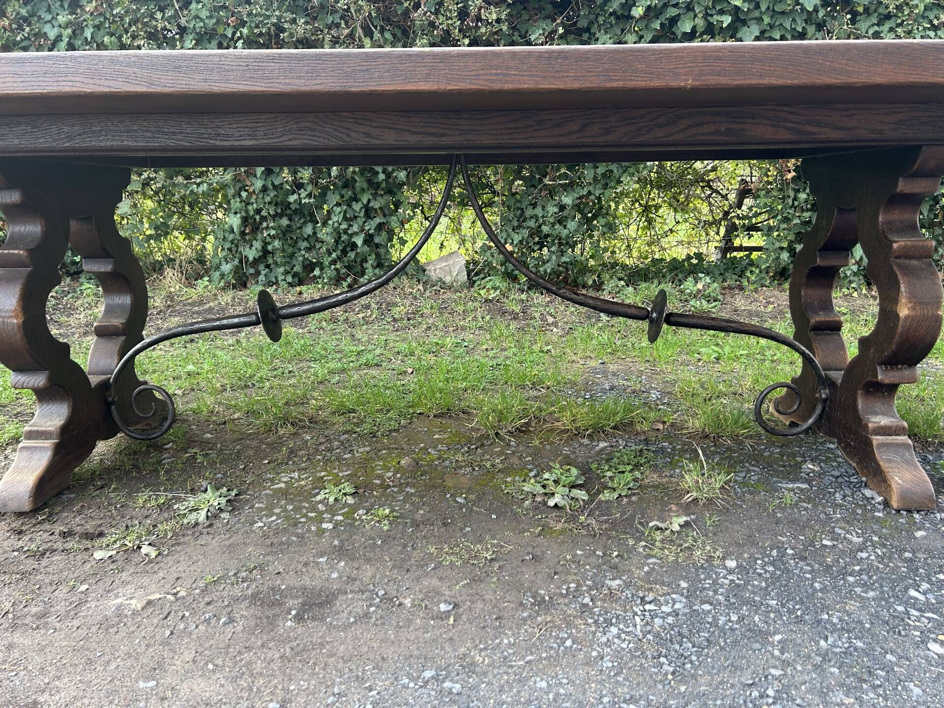 Grande table ancienne de style baroque Espagnol