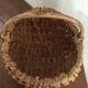 Old basket in chestnut wood strips