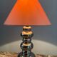 Vintage chrome ceramic lamp