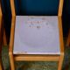 Vintage 1970s octagonal children's table in beech and lilac formica, with 5 chairs.