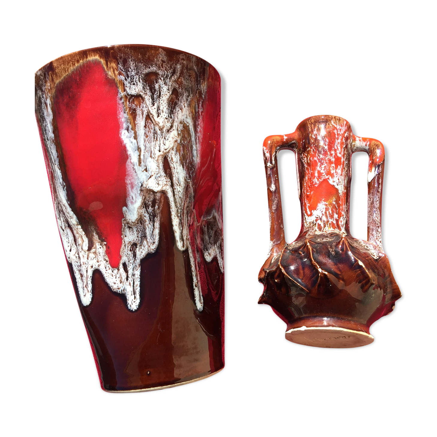 2 vases Vallauris 60s