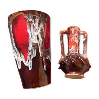 2 vases Vallauris 60s