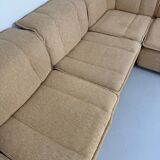 Modular sofa in beige fabric, 70s, 5 elements