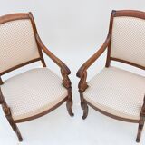 Pair of Restoration-style armchairs