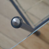 Glass coffee table door magazines 50s