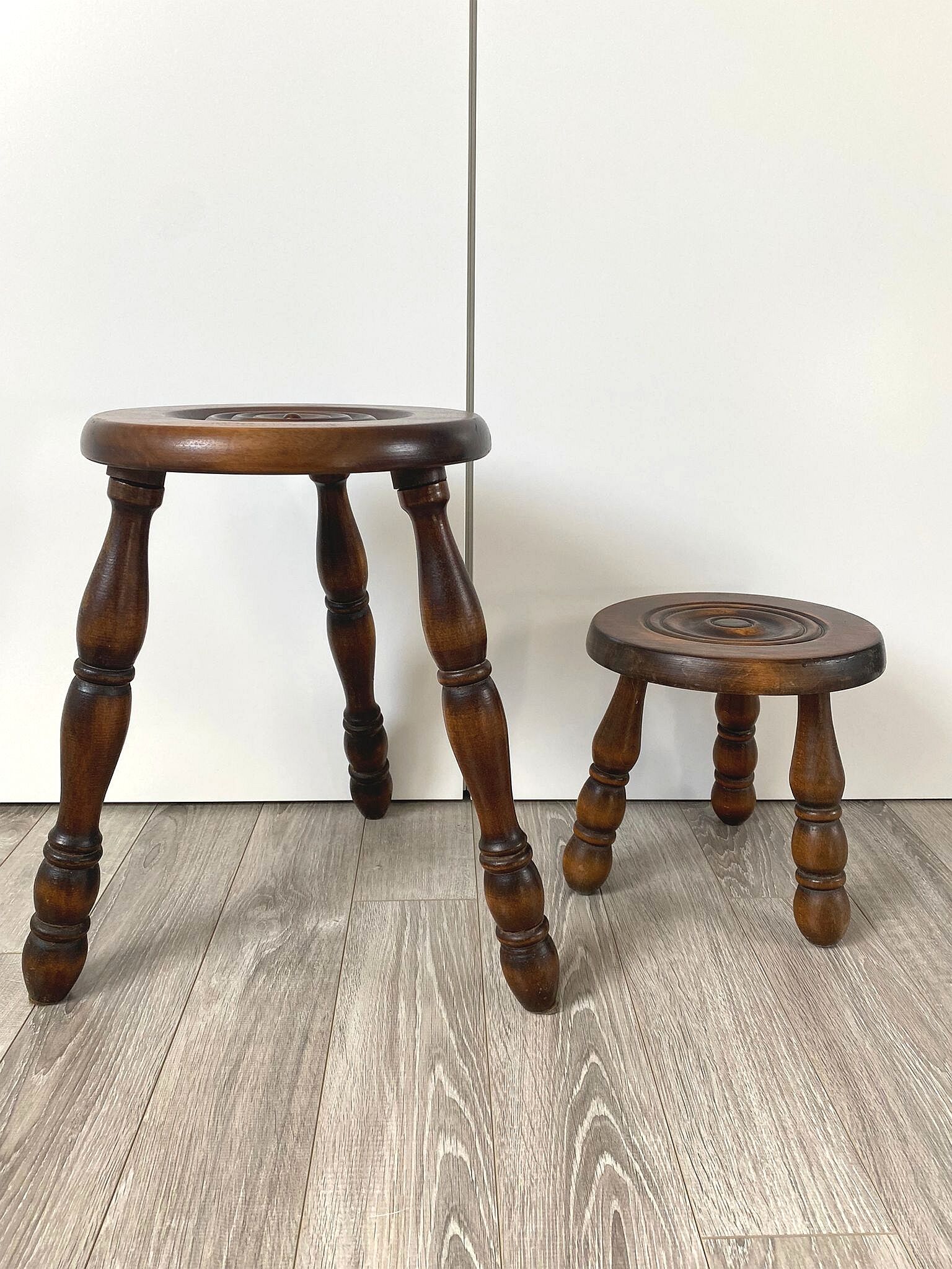 Pair of tripod stools