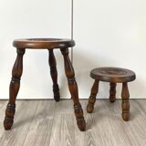 Pair of tripod stools