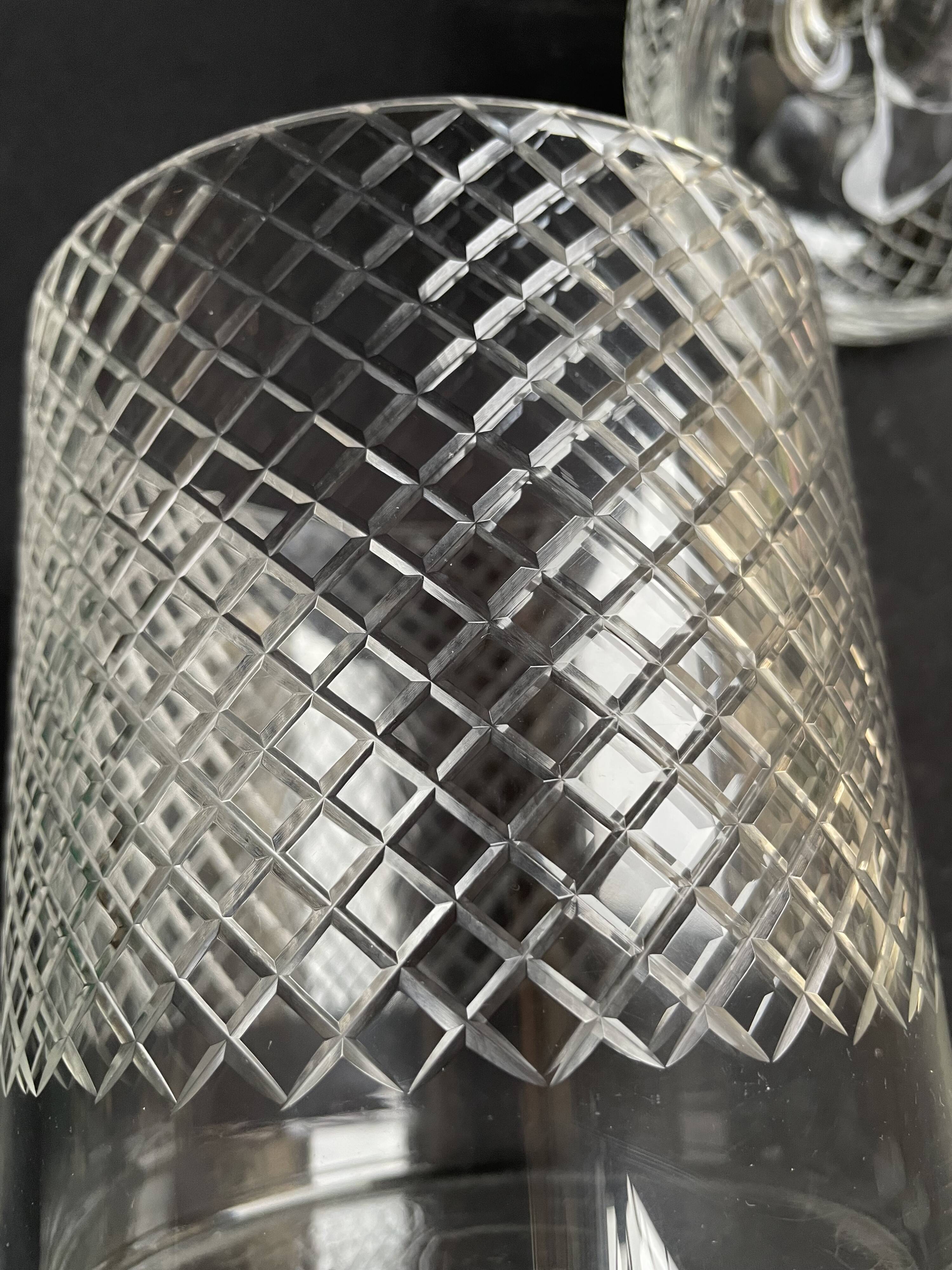 Cut crystal covered pot attributed to Saint Louis