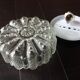 Round ceiling lamp in bubbled glass / vintage 60s-70s