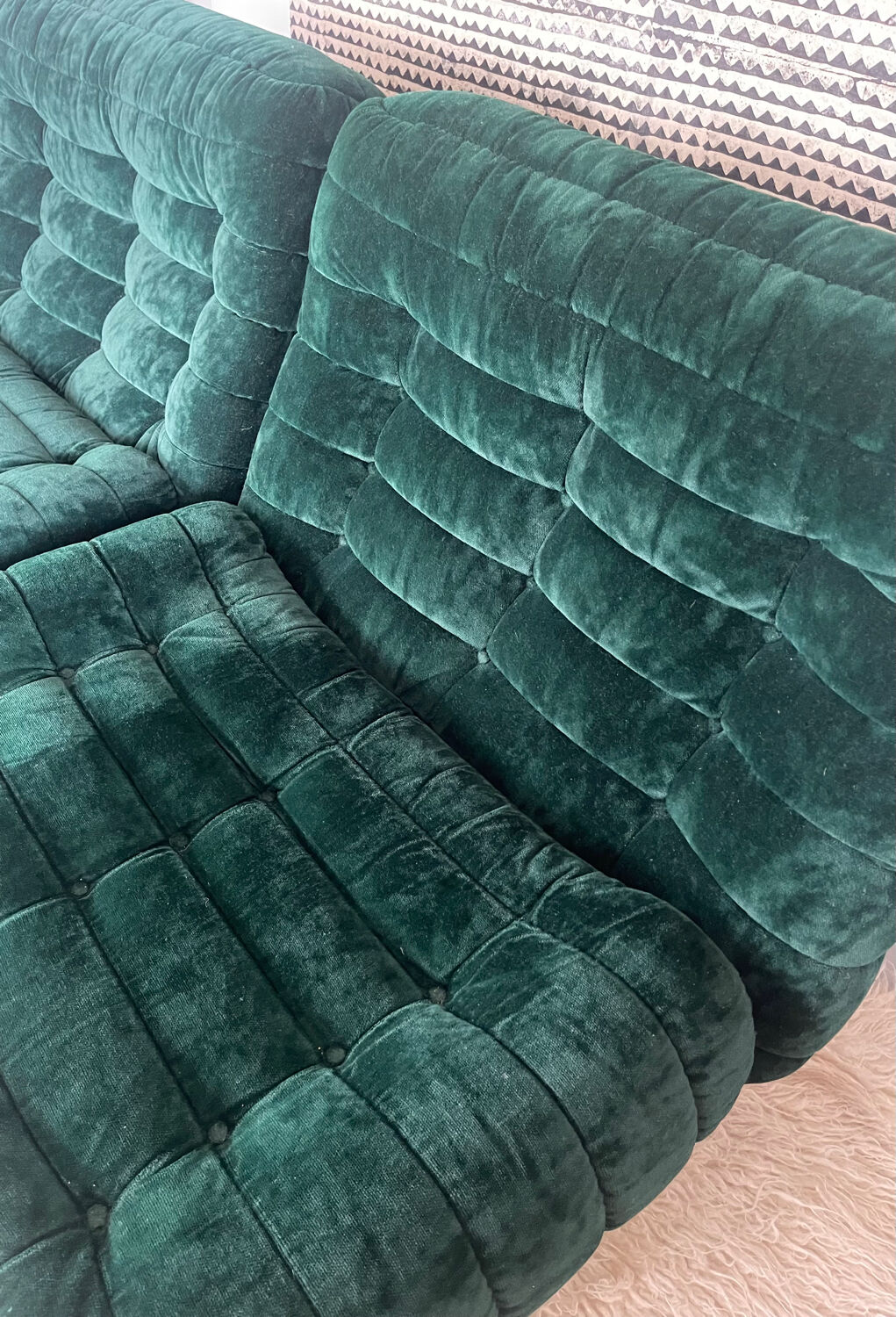Velvet sofa 1970