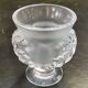 Lalique vase in frosted crystal, Saint Cloud model.