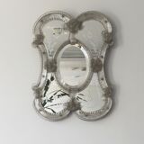 Venetian Murano glass mirror, Italy, 50s