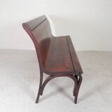 Cafe bench with curved plywood seat, 1990s