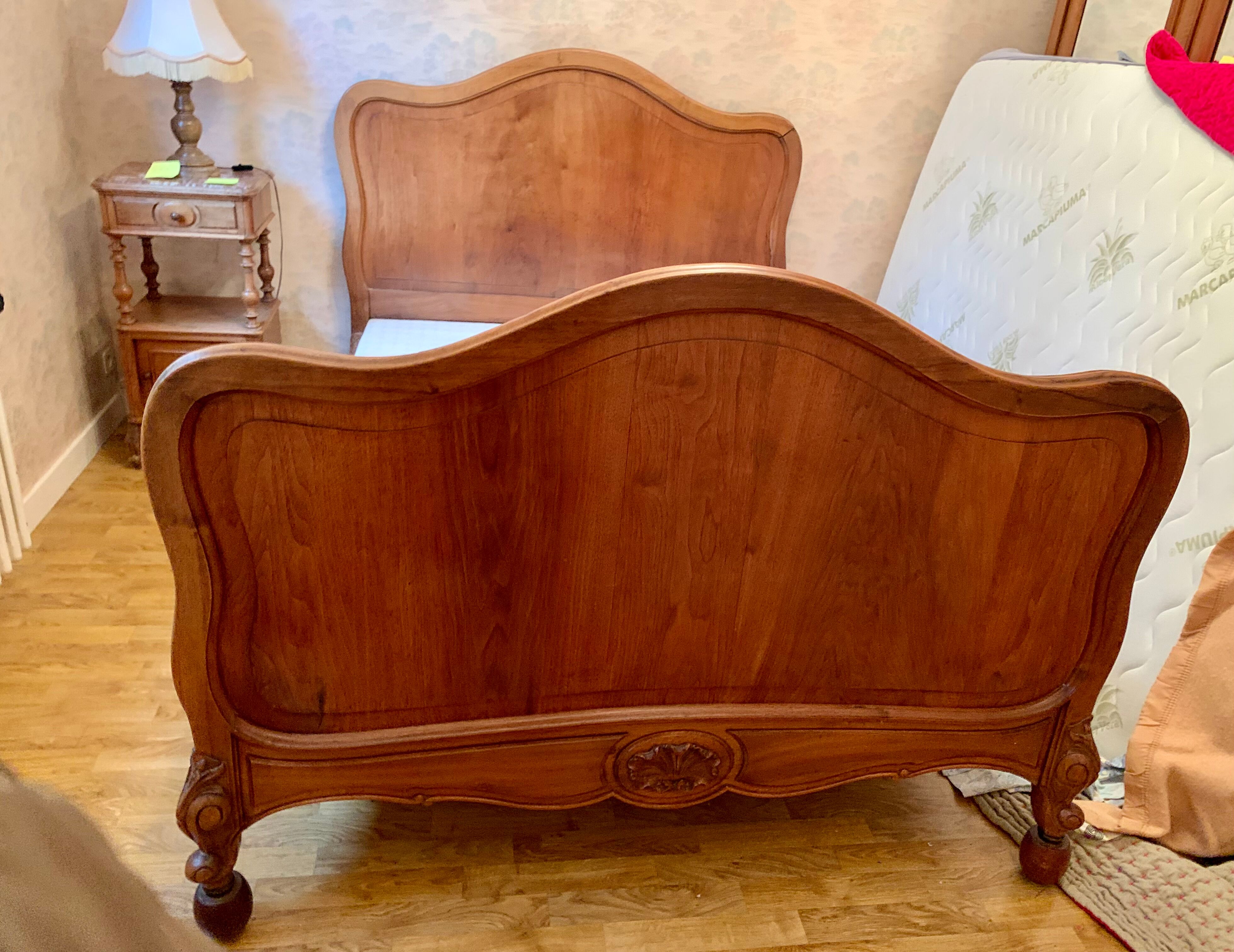 Old walnut bed