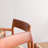 Chaises danoises en teck Mid-Century par Niels O Møller # 77 & 57 Set de 10