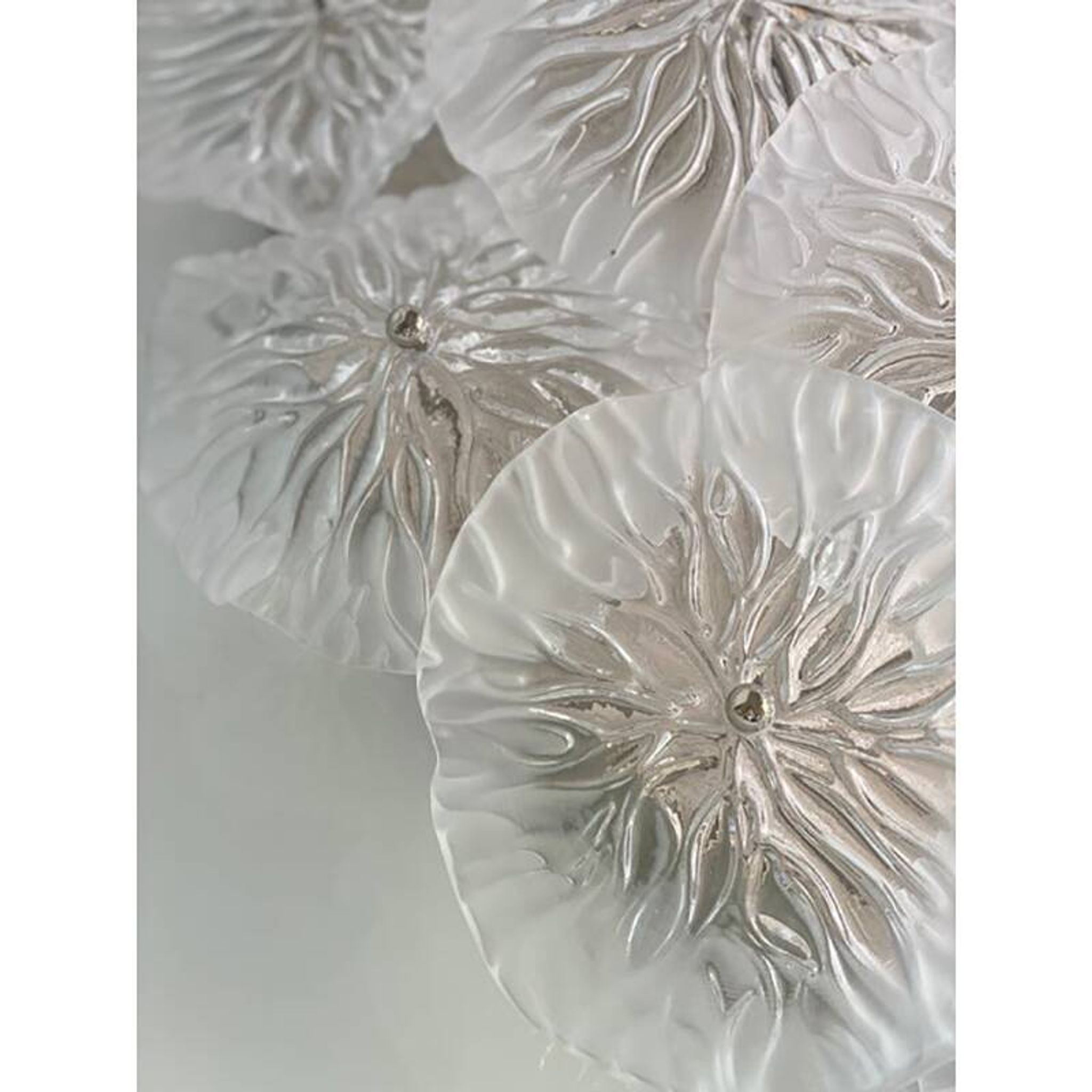 Contemporary Squared "Tronchi" in Venini Style Murano Glass Sputnik Flush Mount