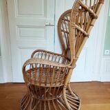 Rattan armchair design Ponti & Lio Carminati