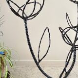 Vintage curved steel plant shelf