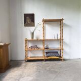 Large rattan shelf 1960