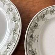 Set of 4 flat plates Terre de Fer Moulin des Loups model Violett