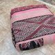 Vintage Berber Kilim Pouf: Handmade Moroccan Floor Cushion