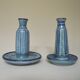 Pair of glazed ceramic candle holders Vilà Clara