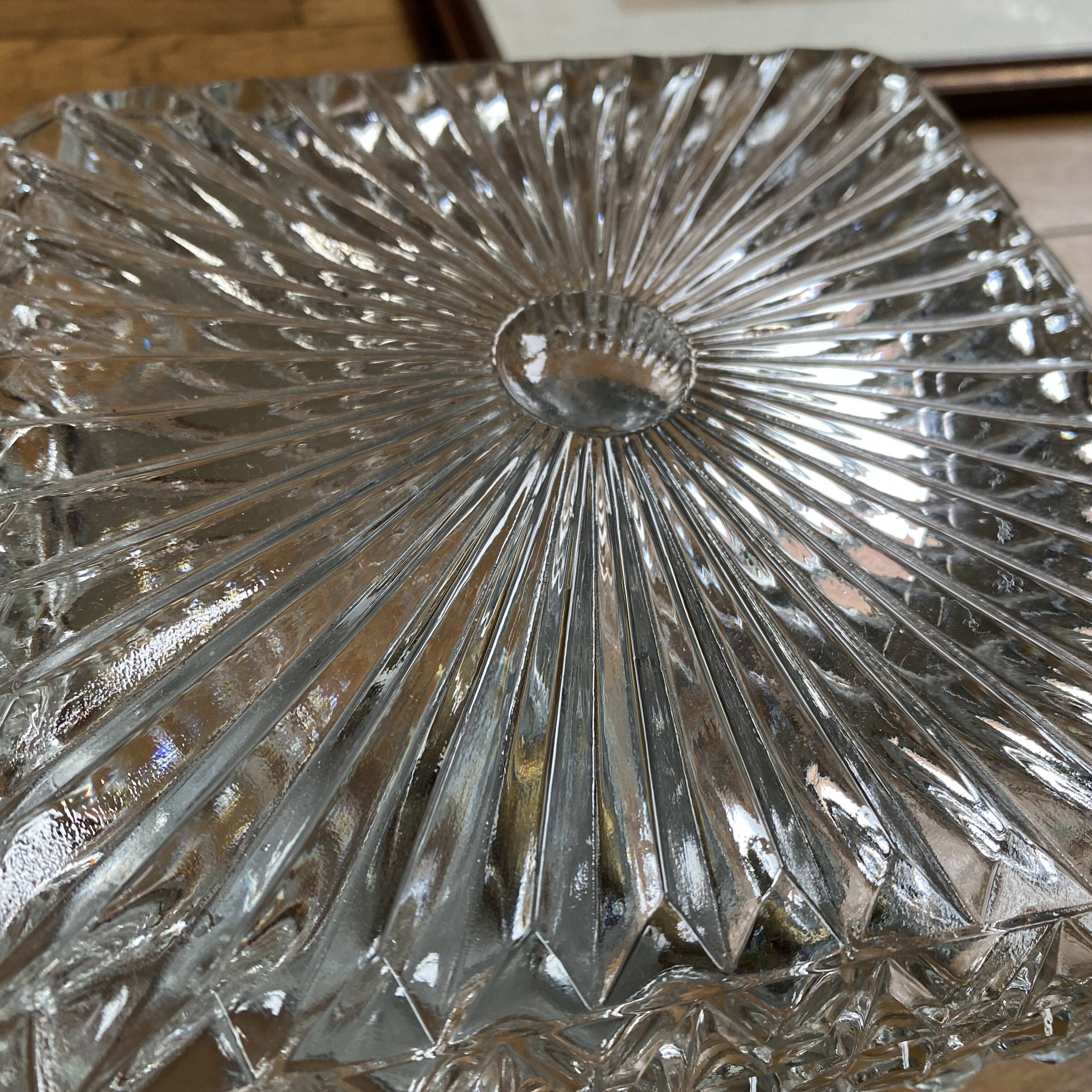 Wall or ceiling light with square porthole glass, 1970s-1980s