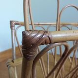 Wicker magazine rack