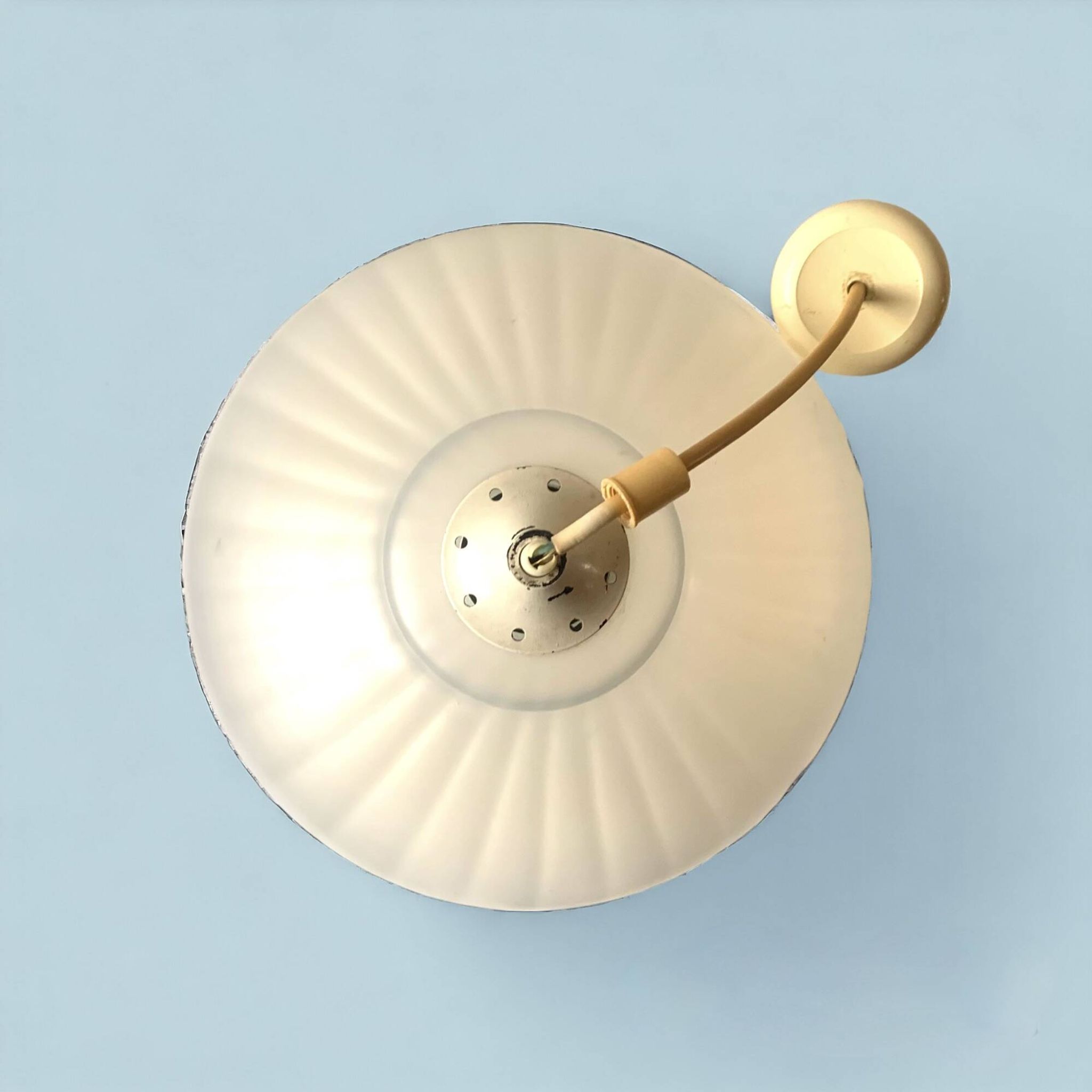 Vintage frosted glass pendant light