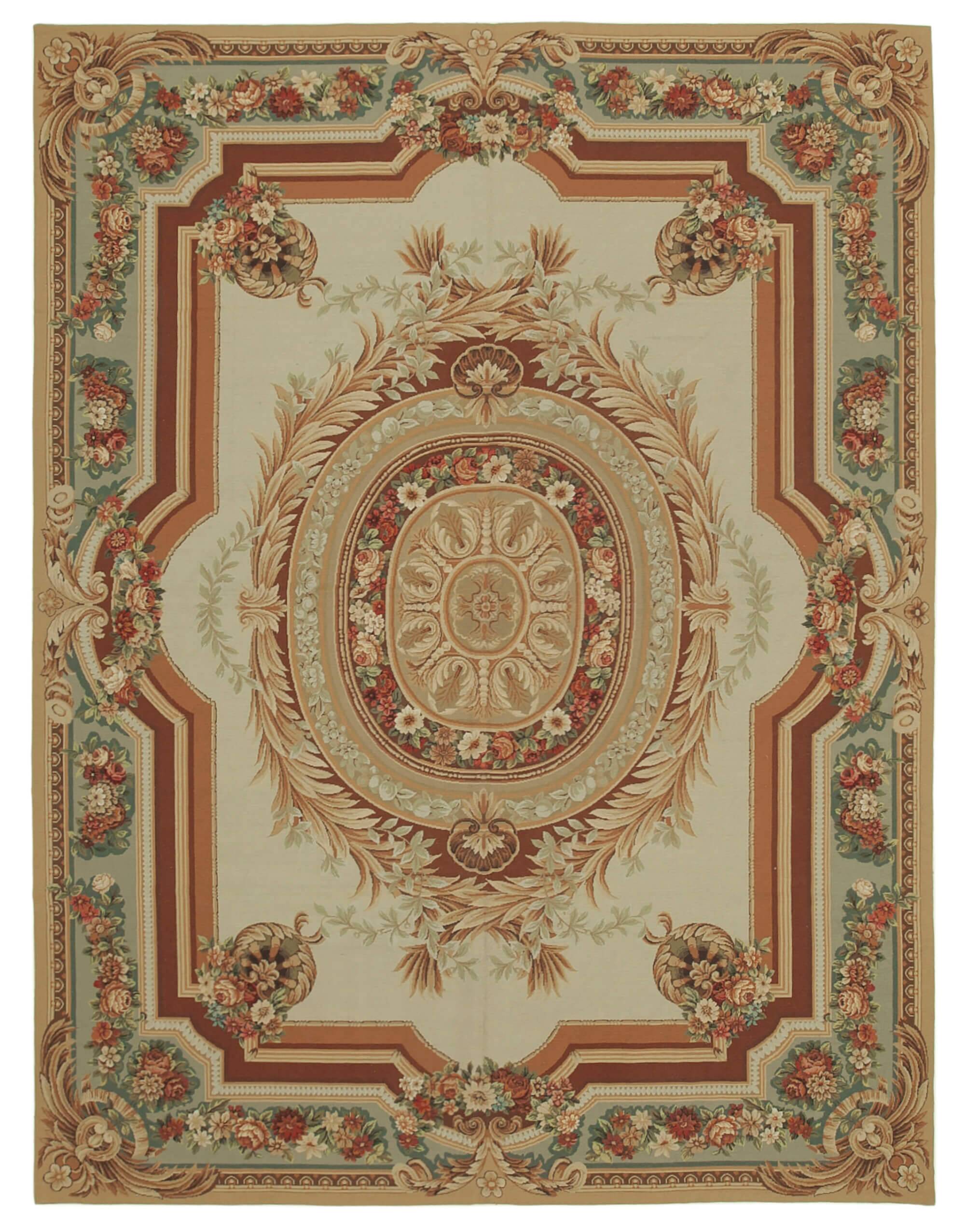 Handmade Beige Flatweave Needlepoint Kilim 272 cm x 361 cm