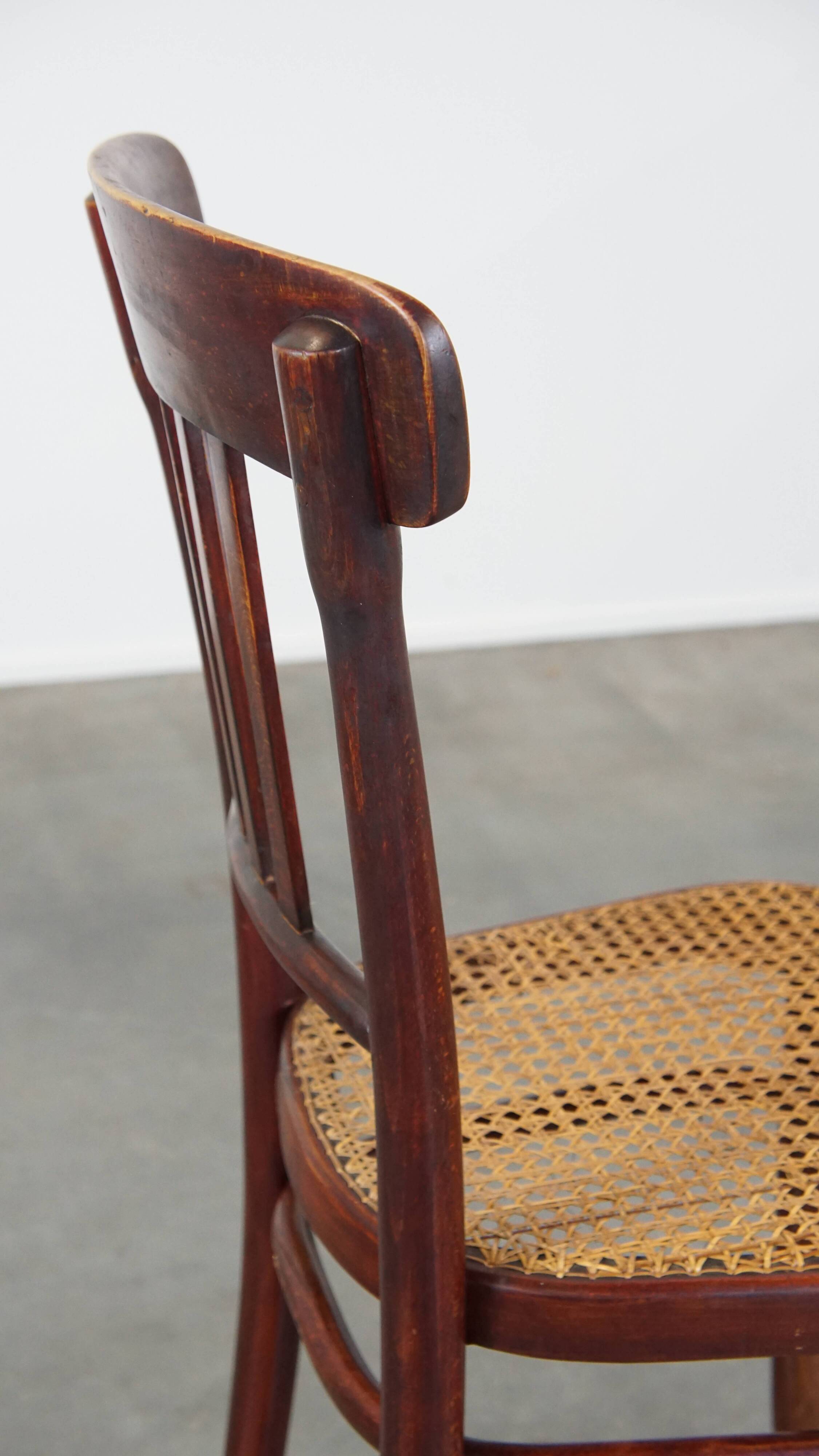 Original vintage Thonet design bistro chair with matte seat