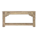Console bois sculpté 182x46x85 naturel
