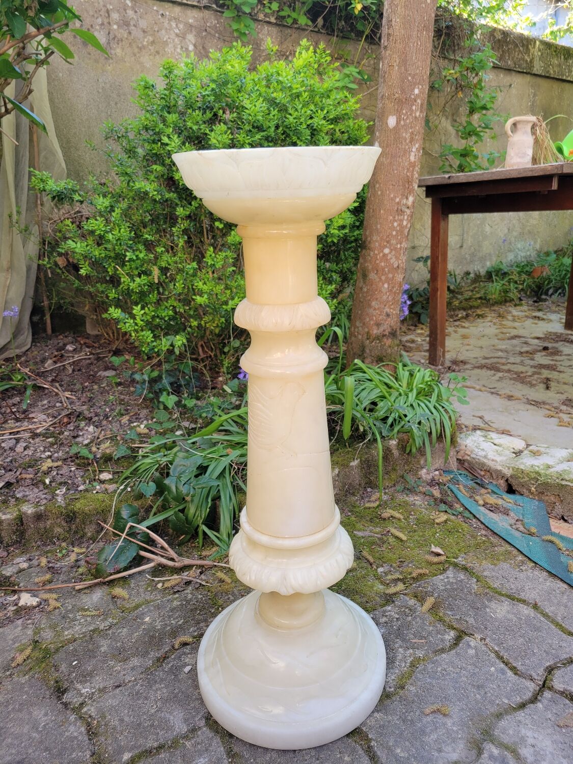Alabaster pedestal column, 19th century