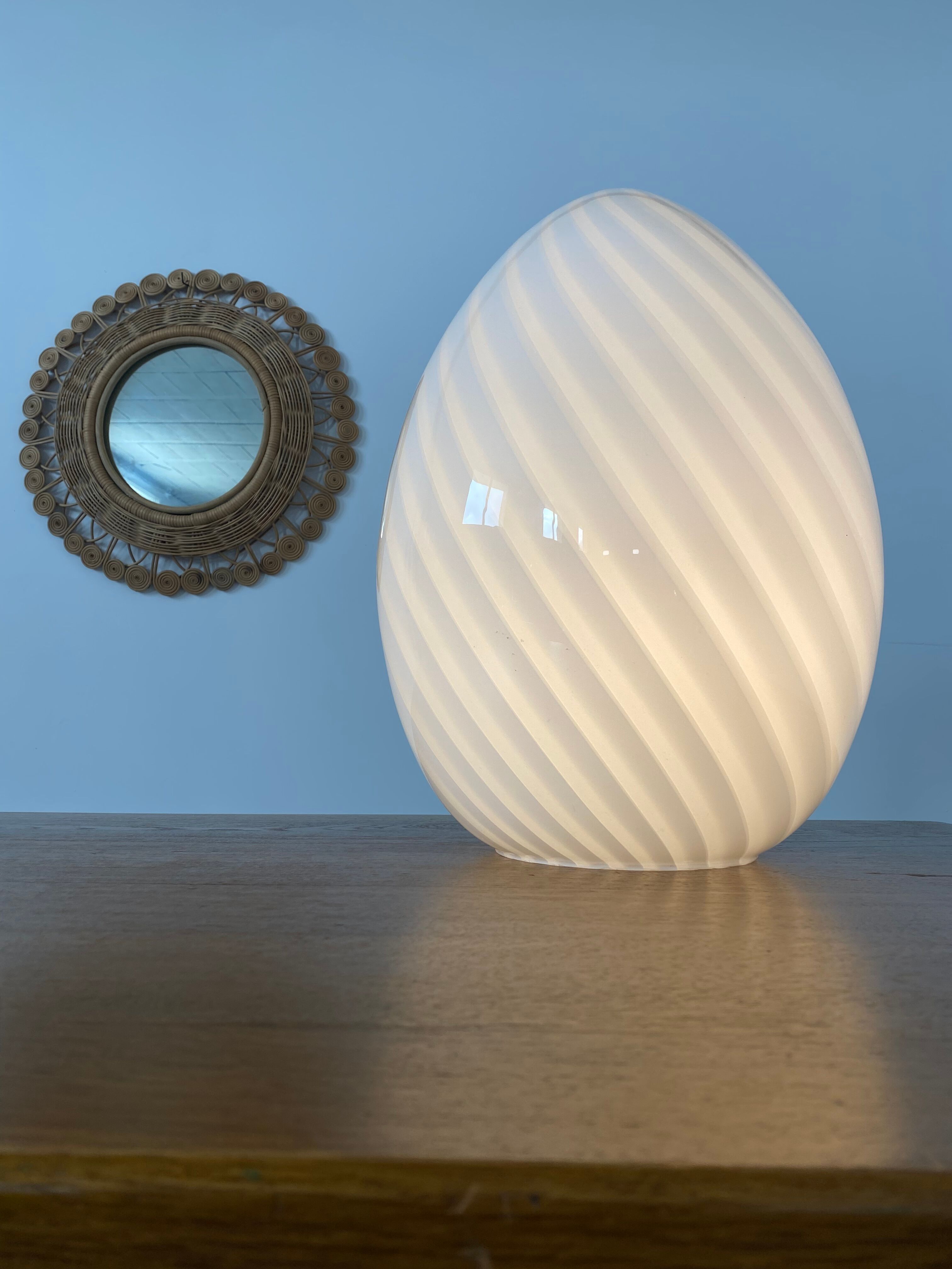 Old egg lamp glass murano vetri eggs vintage 1970