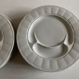 Set of 6 porcelain asparagus plates 1960