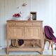 Antique wooden and marble buffet console
